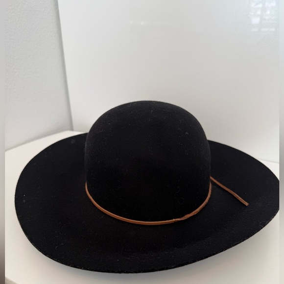 NWT Phenix 100% Wool Black Wide-Brim Hat